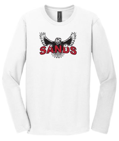 5400 SoftStyle Long Sleeve Tee - Sands w/Eagle logo #2